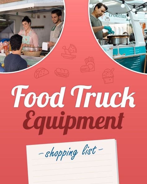 Have you already been in or are just about to enter the food truck business? Then please check out our blog for the equipment you need! - #foodtrucks #foodtruckequipment #restaurantequipment Food Truck Equipment, Truck Business, Food Truck Business, Restaurant Equipment, Food Truck, Do You Need, Shopping List, A Food, Take A