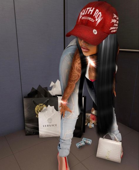 Baddie Second Life, Second Life Baddie, Secondlife Avatar Black, Second Life Avatar Baddie, Secondlife Avatar, Avatar Black, Imvu Edits, Imvu Baddie, Black Bratz