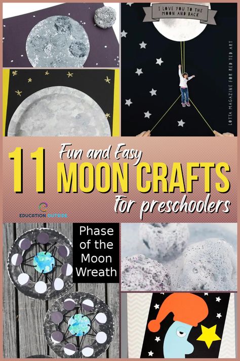 Preschool Moon Crafts, Moon Crafts Preschool, Moon For Kids, Moon Craft, Facts About Earth, Moon Activities, Moon Projects, Bright Moon, About Earth