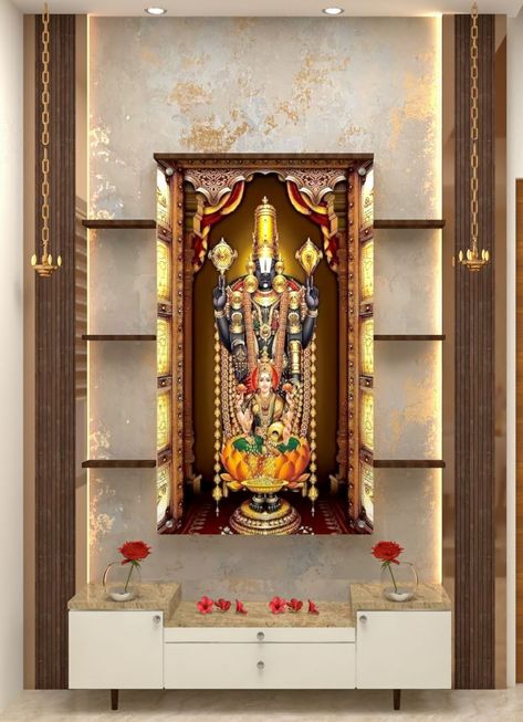 Puja design ideas Puja Design, Pooja Door Design, Interior Designers In Hyderabad, Locker Designs, Front Door Design Wood, Temple Design For Home, Door Design Images, Small House Design Exterior, Hall Interior Design