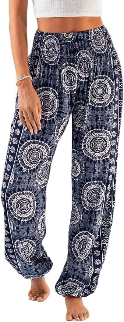 Amazon.com: Lotus and Luna Women's Harem Pants Thai Pants for Beach & Lounge High Waisted Flowy Boho Pants Genie Pants Yoga Pants (Medium, Oxford) : Clothing, Shoes & Jewelry Thai Pants, Genie Pants, Beach Lounge, Harem Pants Women, Boho Pants, Style Board, Yoga Pants, Shoes Jewelry, Harem Pants