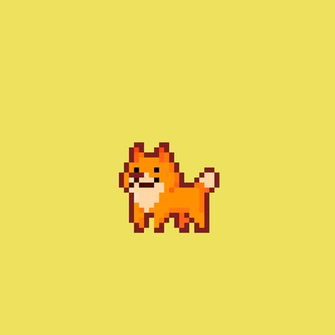 Cute Animal Pixel Art, Tiger Pixel Art, Pixel Art Dog, Animal Pixel Art, Dog Pixel Art, Pixel Animals, Pixel Dog, Pixel Art Animals, Dog Animated