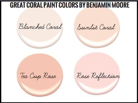 Benjamin Moore Blanched Coral, Benjamin Moore Peach Colors, Benjamin Moore Coral Colors, Muted Coral Paint, Coral Paint Colors, Coral Paint, Coral Room, Interior Paint Colors For Living Room, City Bedroom