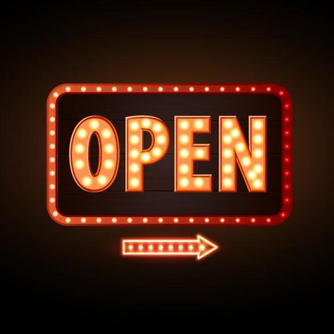 Now Open Sign, Open Picture, Business Marketing Design, Neon Open Sign, Open Sign, Neon Quotes, Neon Words, Open Image, Open Signs