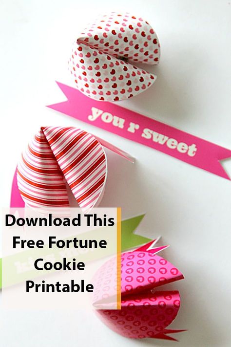 Download This Free Fortune Cookie Printable Valentine Fortune Cookies, Fortune Cookies Diy, Funny Fortune Cookies, Fortune Cookie Messages, Fortune Cookie Quotes, Cookie Printable, Cookie Quotes, Cookie Craft, Free Printable Tags