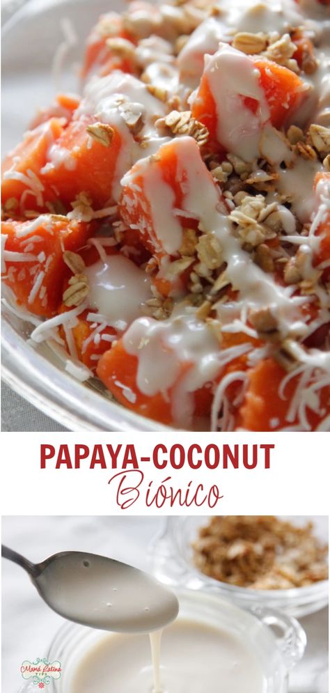 Papaya Recipes Healthy, Papaya Dessert, Truvia Recipes, Papaya Recipes, Fruit Fast, Making Breakfast, Mexican Breakfast Recipes, Fruity Desserts, Nutritious Breakfast