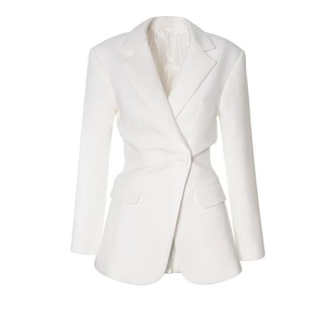 The Bridal Edit | Wolf & Badger Feminine Blazer, Prom Costume, Off White Blazer, White Silk Dress, Hourglass Fashion, Fitted Blazer Jacket, Stylish Blazer, Blazer Jackets For Women, Blazer Designs