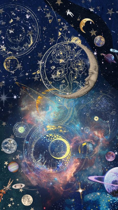 #constellations #stars #outerspace #space #astronaut #astronomy #gears #clockwork but make it #celestial Meeting Celebrities, Witchy Wallpaper, Space Astronaut, Photo Art Frame, Celestial Art, Fantasy Images, Beautiful Dark Art, Cool Wallpapers Art, Fantasy Art Landscapes