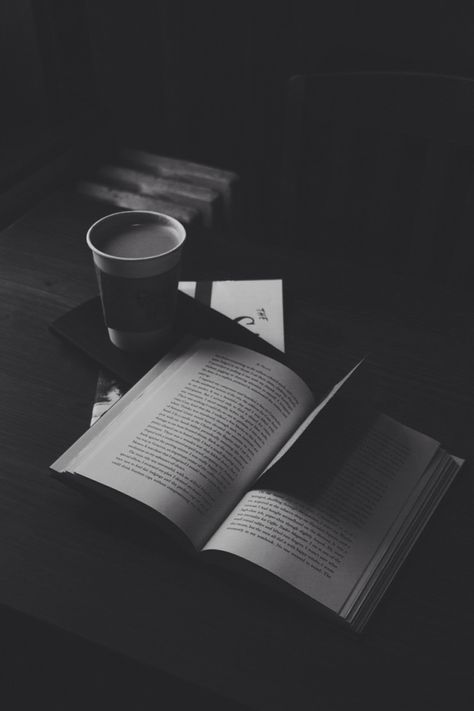 Aesthetic Wallpaper Black, Book Wallpaper, Black Book, Black And White Aesthetic, Black Aesthetic Wallpaper, Wallpaper Black, A Cup Of Coffee, Book Photography, Black Wallpaper