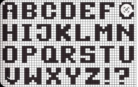 Crochet Numbers, Bobble Stitch Crochet, Crochet Letters, Cross Stitch Fruit, Easy Pixel Art, Tapestry Crochet Patterns, Knitting Instructions, Pixel Pattern, Bobble Stitch