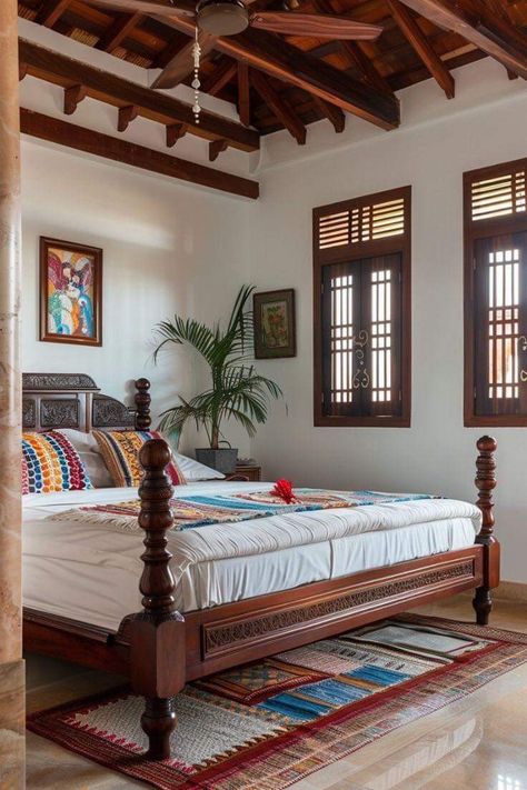 Brazilian Bedroom, Palash Flower, Indian Home Decor Bedroom, Manduva House, Bangalore House, Pakistan House, Kerala Homes, Cozy Home Aesthetic, Indian Apartment