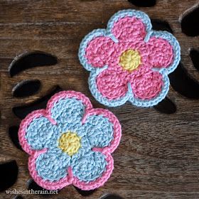 Crochet Puff Flower, Crochet Coasters Free Pattern, Flower Coaster, Flower Coasters, Crochet Coaster Pattern, Crocheted Flowers, Crochet Dishcloths, Crochet Flower Patterns, Crochet Applique