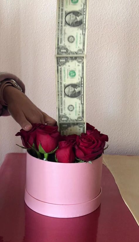 Money Box 🌹 #diy #vday #winter #giftforbf #etsy #cute #fyp #flowerbox #gift #moneybox #roses #HairFoodChallenge Flower Box With Money, Flower Bouquet With Perfume Gift, Birthday Flowers Bouquet With Money, Glitter Roses Money Bouquet, Money Bucket Flower Rupiah, Bouquet Box, Money Girl, Money Bouquet, Bf Gifts