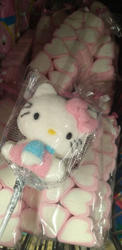 Hello Kitty Marshmallow, Sanrio Food, Pink Snacks, Sanrio Stuff, Pink Food, Kitty Cafe, Kitty Cake, Body Hygiene, Hello Kitty Cake