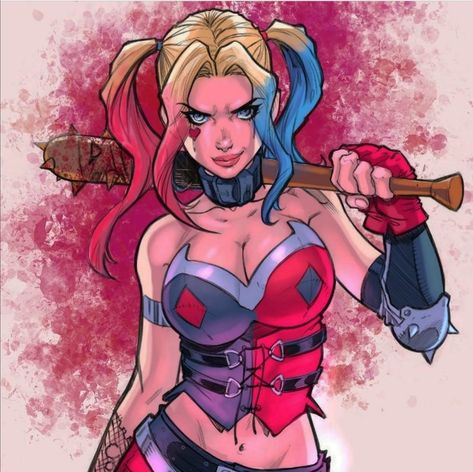 Harley Quinn Illustration, Harleen Quinn, Harley Quinn Tattoo, Dope Cartoons, Harley Quinn Drawing, Harley Quinn Artwork, Batman Poster, Harley Quinn Comic, Harley Quinn Costume