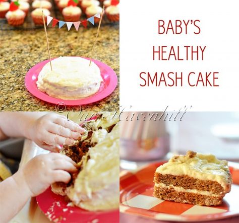 Healthy smash cake recipe - no added sugar, just fruit for sweetness Healthy Smash Cake, Healthy Birthday Cakes, Smash Cake Recipes, Healthy Birthday, Toddler Foods, Baby Foods, Sweet Birthday, Birthday Cake Recipe, Baby Cakes