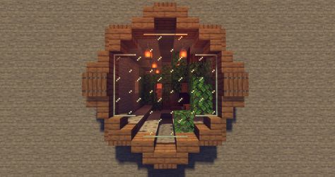 Village Window-House in Mountain. Follow me in instagram for more builds @calizzanibuilder Circular Window Minecraft, Minecraft Mountain Window, Minecraft Circle Window Design, Minecraft Round Window, Circle Window Minecraft, Minecraft Circle Window, Minecraft Window, Minecraft Circles, Minecraft Mountain