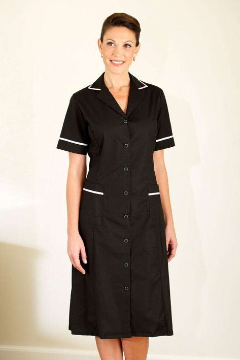 We offer a selection of housekeeping uniform options from traditional housekeeping dresses to contemporary shirt style dresses, flexible tunics and trousers and an on trend jumpsuit to create the right image for your housekeeping team. All our garments are made from breathable and comfortable fabrics. House Keeping Uniform, Housekeeping Dress, Housekeeping Uniform, Blouse Tutorial, Salon Wear, House Keeping, Scrubs Outfit, Hospitality Uniform, Maid Uniform