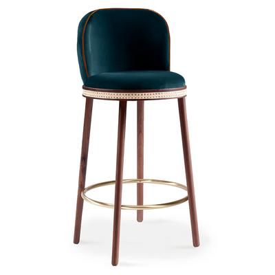 Dooq - Luxurious Furniture, Accessories and Upholstery | Do Shop Bar Chairs Diy, Kursi Bar, Blue Armchair, Wooden Bar Stools, Modern Stools, Counter Chairs, Stylish Chairs, Blue Chair, Bar Chair