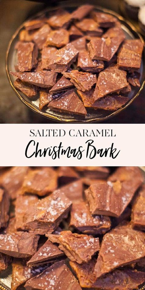 Salted Caramel Bark, Caramel Christmas, Cookie Brittle, Candy Bark Recipes, Desert Bars, Christmas Bark Recipes, Bark Candy, Wedding Foods, Cupcakes Homemade