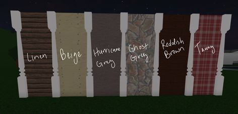 Cabin Color Schemes, Bloxburg Color Schemes, Bloxburg Tips, Colour Pallets, Bloxburg House, Color Pallets, House Inspo, Colour Palette, House Colors