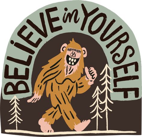 A funny bigfoot that gives inspiration too! My hand drawn design is perfect for the woodland camping lovers out there. -- Choose from our vast selection of Crewneck and V-Neck T-Shirts to match with your favorite design to make the perfect graphic T-Shirt. Pick your favorite: Classic, Boxy, Tri-Blend, V-Neck, or Premium. Customize your color! For men and women. Cryptid Illustration, Sasquatch Party, Bigfoot Shirts, Bigfoot Sticker, Vendor Tent, Bigfoot Drawing, Bigfoot Party, Bigfoot Shirt, Woodland Camping