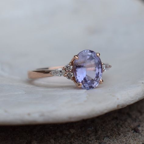 Lavender sapphire ring Engagement ring diamond ring oval light | Etsy Legit link Lavender Sapphire Engagement Ring, Sapphire Ring Rose Gold, 2ct Diamond Ring, Sapphire Ring Engagement, Peach Sapphire Rings, Lavender Sapphire, Diamond Ring Oval, Oval Sapphire Engagement Ring, Purple Sapphire Ring