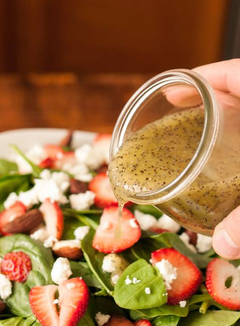 Salad Dressing Without Vinegar, Poppy Seed Salad Dressing, Poppy Seed Salad, Seed Salad, Poppyseed Dressing, Resep Salad, Salad Dressing Recipe, Poppy Seed Dressing, Overnight Oat