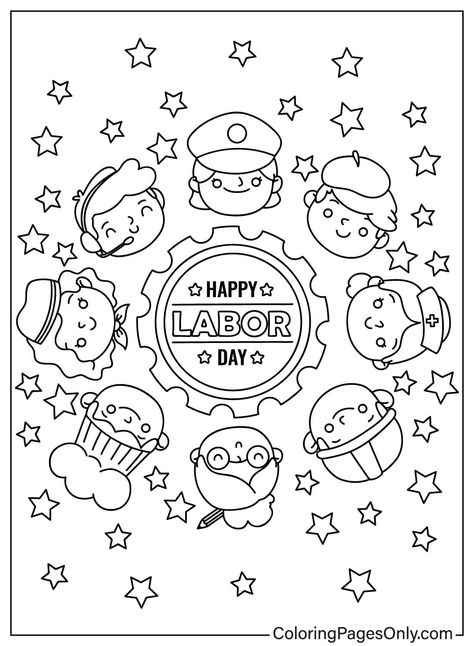 Labor Day Worksheets For Kids, Labor Day Crafts For Toddlers, Labor Day Activities For Kids, Labor Day Coloring Pages, Labor Day Crafts, August Crafts, Paper Bag Crafts, Preschool Art Activities, Kids Focus