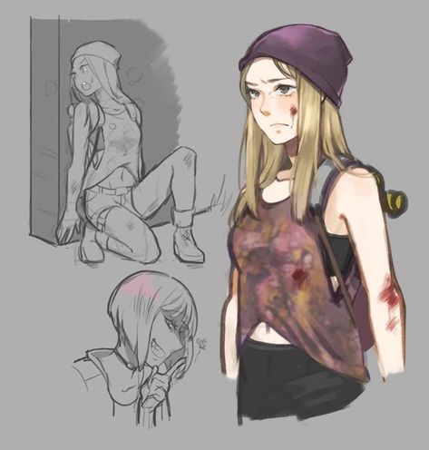 Zombie Apocalypse Outfits Drawing, Female Outfits Drawing, Zombie Apocalypse Outfits, Zombies Apocalypse Art, Zombie Survivor, Anime Zombie, Zombie Apocalypse Outfit, Outfits Drawing, Apocalypse Survivor