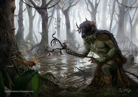 Swamp Goblin, Orc Art, Goblin Witch, Orc Shaman, Warlock Spells, Swamp Witch, Art Test, Savage Worlds, Fantasy Concept