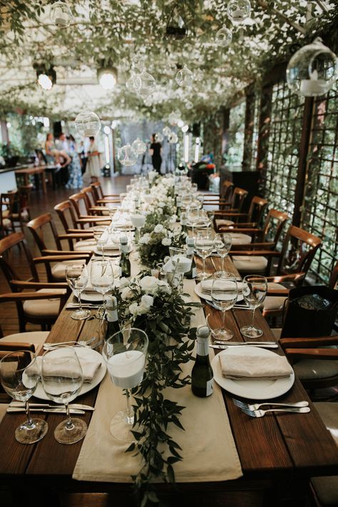 Long Wooden Table Wedding Decor, King Table Wedding, Wooden Table Wedding Decor, Restaurant Wedding Decor, Romantic Wedding Setting, Romantic Wedding Ideas, Long Table Wedding, Kings Table, Home Remodels