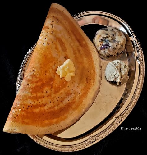 Davangere Benne dosa Benne Dosa, Potato Onion, Fenugreek Seeds, Grated Coconut, Pressure Cooking, Salted Butter, Chutney, Healthy Food, Vegetarian Recipes