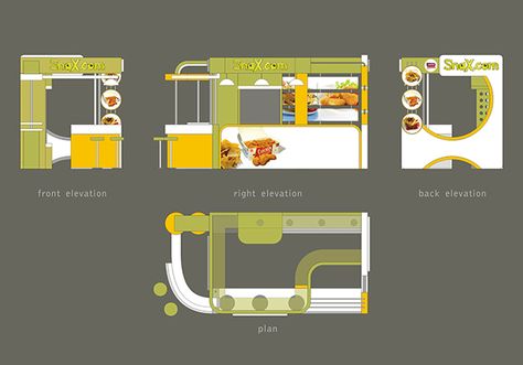 Food Kiosk on Behance Kiosk Layout Plan, Kiosk Design Plan, Kiosk Plan, Food Kiosk Design Ideas, Food Booth Design, Kiosks Design, Booth Design Food, Food Kiosk Design, Food Stand Design