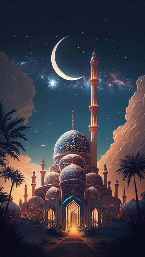 Eid Mosque IPhone Wallpaper HD - IPhone Wallpapers : iPhone Wallpapers Wallpapers Templates, Islam Wallpaper, Subha Bakhair, Arabian Knights, Islamic Lantern, Fantastic Wallpapers, Night Landscape Photography, Wallpaper Minimal, Mosque Art