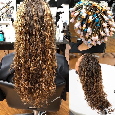 Permanent Curly Hair, Bricklay Perm, Spiral Perm Long Hair, Permanent Curls, Perm Curls, Long Hair Perm, Long Curly Haircuts, Spiral Perm, Spiral Curls