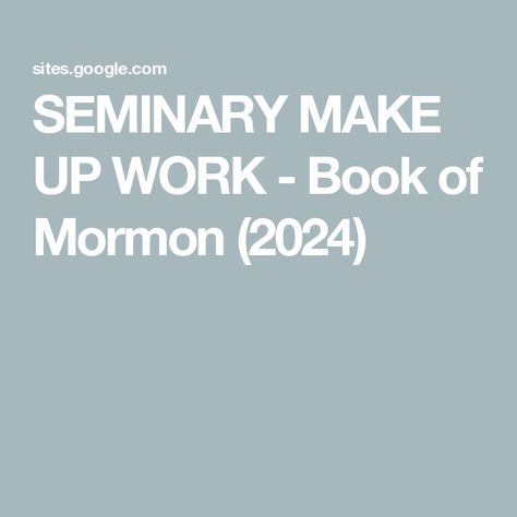 SEMINARY MAKE UP WORK - Book of Mormon (2024) Doctrinal Mastery Games, Doctrinal Mastery, Stripling Warriors, Lds Seminary, Spiritual Knowledge, Book Of Mormon, Feb 2, Week 1, Make Up