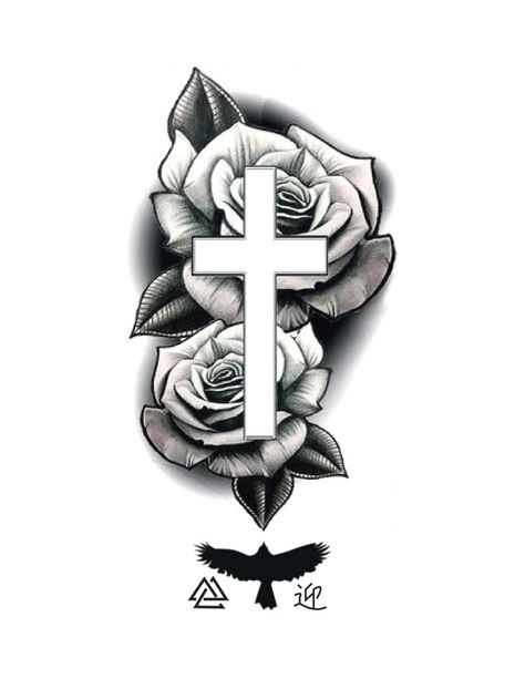 Cross And Roses Tattoo For Men, Rose And Cross Tattoos For Men, Cross Tattoos For Men Shoulder, Roses And Cross Tattoo, Rose Tattoo Men Hand, Christian Tattoos For Men Arm, Tattoo Men Hand, Cross With Roses Tattoo, Rose Cross Tattoo