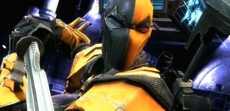 Today NetherRealm Studios revealed a new fighter which will be joining the roster of Injustice: Gods Among Us. As you can see in the first trailer of him in action below, the new character may be familiar to many fans of DC Comics as he is the master assassin known as Deathstroke, also known as Slade Wilson. Injustice Characters, Deathstroke Cosplay, Deathstroke The Terminator, Injustice Gods Among Us, Red Lion, Deathstroke, Story Arc, Smallville, Nightwing