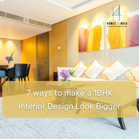 The compact size of 1BHK homes in India can often be a challenge for homeowners when it comes to interior design. Homes4India design team explores some of the best ideas for making your 1BHK interior design look bigger in India. #homedecor #homedesign #interiors #interiordesigner #architecture #landscaping #homes4india #homesforindia #1BHK 1 Bhk Interior Design, 1bhk Interior Design, Interior Design India, Compact House, Best Ideas, Home Interior Design, House Interior, House Design, Things To Come