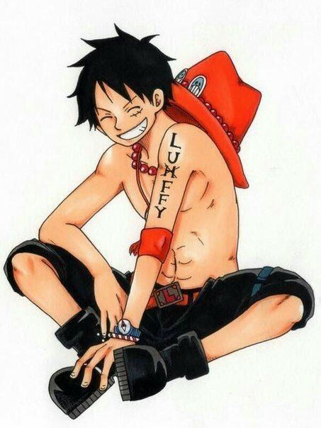 Monkey D. Luffy, smiling, Ace, outfit, clothes, hat; One Piece Luffy Outfits, Ace Hat, One Piece Fairy Tail, Ace One Piece, Ace Sabo Luffy, Oh Captain My Captain, Ace And Luffy, One Piece Tattoos, Watch One Piece