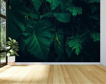 Rgb Palette, Photo Vert, Jungle Leaves, Jungle Wallpaper, Beautiful Rooms, Tropical Wallpaper, Big Leaves, Green Photo, Sopot