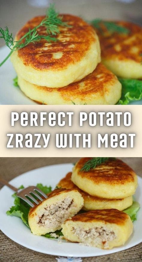 Many people believe that zrazy is a traditional Belarusian dish, but that's not entirely true. Zrazy have been cooked in Ukraine, Russia, Poland, and Lithuania for a long time. It's hard to say exactly where they originated. They are made in the form of a potato cutlet with a filling inside. Thanks to this recipe, you can easily prepare the most delicious zrazy without much effort. Polish Zrazy Recipe, Slavic Food Recipes, Russian Recipes Traditional, Belarusian Food, Ukraine Recipes, Slavic Food, Potato Cutlet, Estonian Food, Poland Food