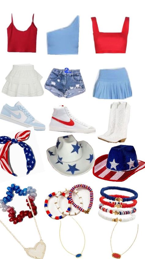 pick one thing from each category for your fit then repost what you pick Casual Preppy Outfits, Preppy Outfits, Pick One, Fourth Of July, Cute Outfits