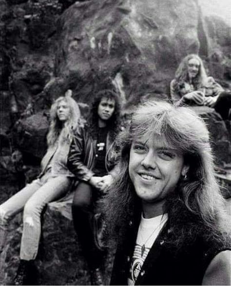 Lars Ulrich/Kirk Hammett/James Hetfield/Cliff Burton Metallica Baby, Bob Rock, Metallica Band, Lars Ulrich, Cliff Burton, Ride The Lightning, Kirk Hammett, James Hetfield, Mötley Crüe