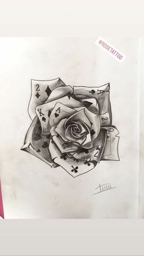 Retro-Inspired Tattoo Sketches Rose Made Of Cards Tattoo, Sketch Style Tattoos Sleeve, Tattoo Ideas Ace Of Spades, Nashville Tn Tattoo Ideas, Cute Western Best Friend Tattoos, Knee Tattoo Sketch, Dot Work Rose Tattoo, Rose With Pearls Tattoo, Arizona Tattoo Sleeve