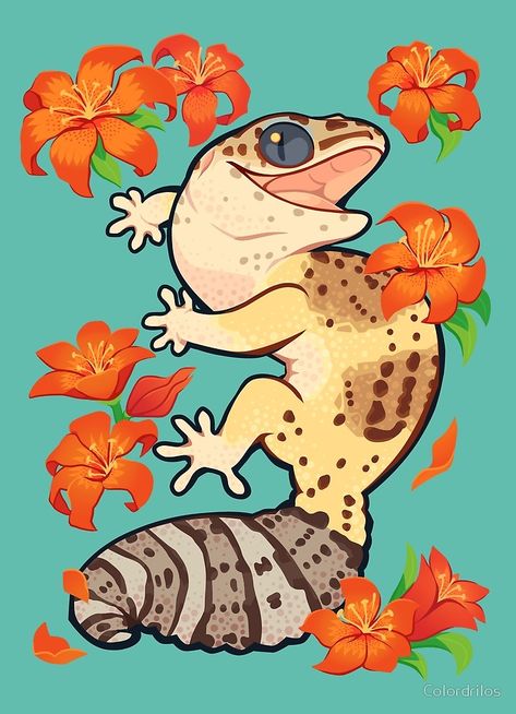 Gecko Drawing, Leopard Gecko Cute, Fire Lily, Cute Gecko, Cute Lizard, Cute Reptiles, Leopard Gecko, Arte Animal, Reptiles And Amphibians