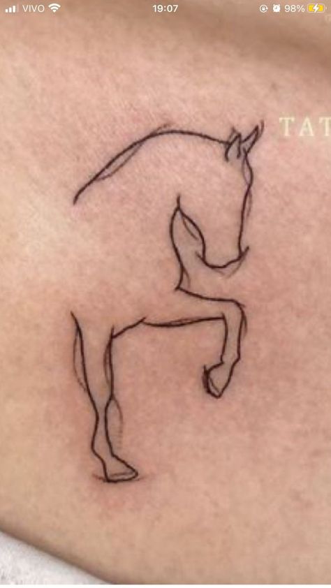 Horse Henna Tattoo, Horse Simple Tattoo, Horse Small Tattoo, Small Tattoos Horse, Horse Memorial Tattoo Simple, Dressage Tattoo, Minimalistic Horse Tattoo, Horse Remembrance Tattoo, Minimal Horse Tattoo