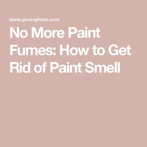 No More Paint Fumes: How to Get Rid of Paint Smell Paint Additives, Paint Smell, Staining Deck, House Smell, Smell Fresh, Enamel Paint, Paint Cans, Fresh And Clean, Home Improvement Projects