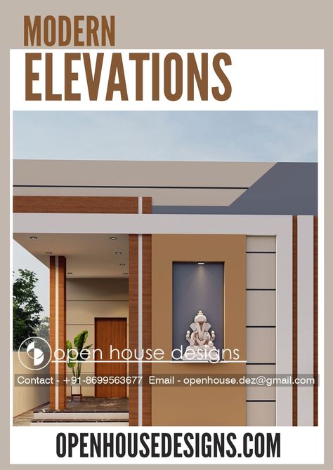 Elevate your residence's architectural design with our collection of contemporary elevation ideas. From sleek and stylish to bold and dramatic, our designs offer endless possibilities to transform your house's exterior. Discover your dream elevation design and redefine your home's aesthetic. Front Elevation Designs Modern, Architectural Elevations, Contemporary Elevation, Elevation Ideas, Small House Elevation, Facade Architecture Design, Small House Elevation Design, Front Elevation Designs, Elevation Design